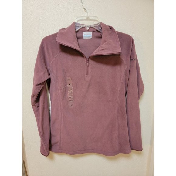 Women M Medium‎ Columbia Dusty Rose Pink 1/4 Zip Pullover Jacket NEW - Picture 1 of 7